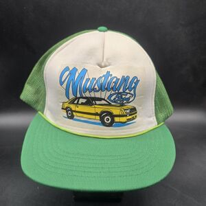Vintage Ford Mustang Trucker Hat Snapback Baseball Cap Mesh OS